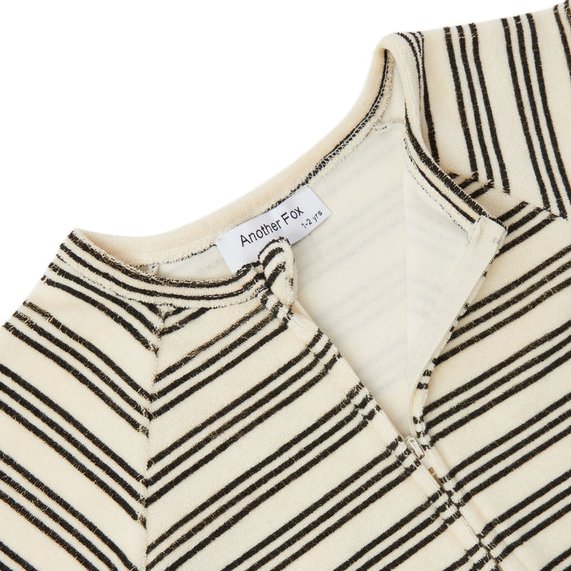 STRIPE TERRY TOWEL SLEEPSUIT