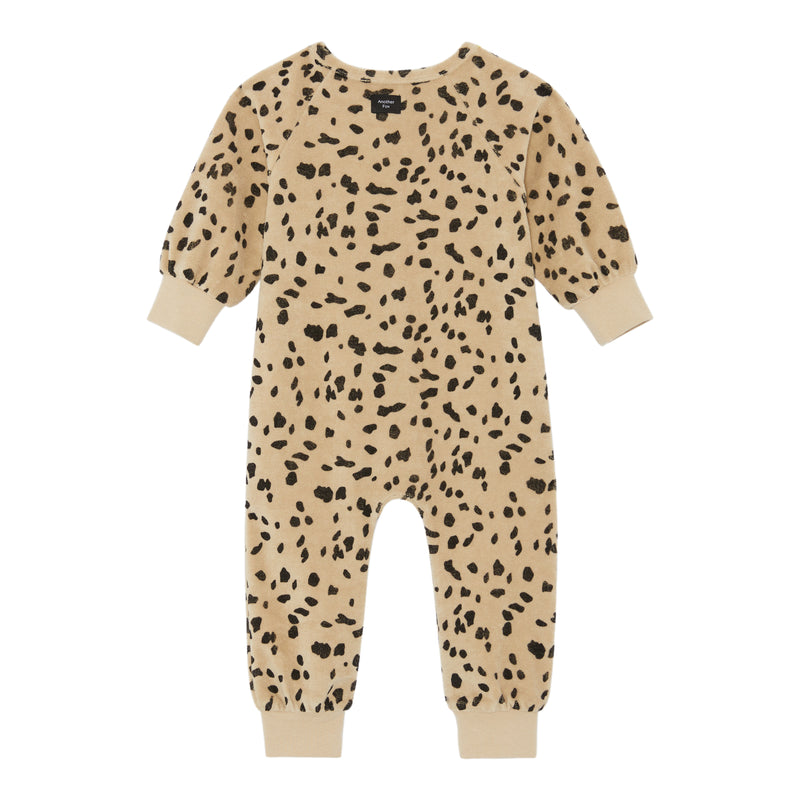 DALMATIAN TERRY TOWEL ZIP SLEEPSUIT