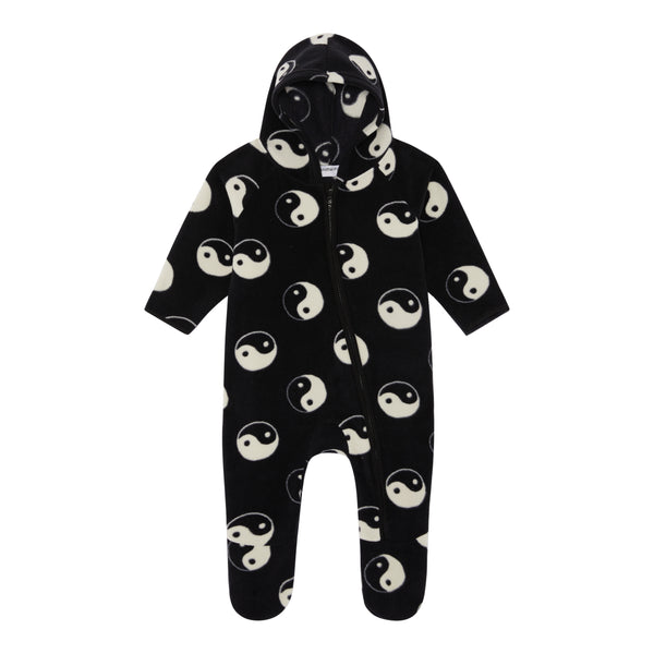 YIN YANG POLAR FLEECE BABY PRAMSUIT