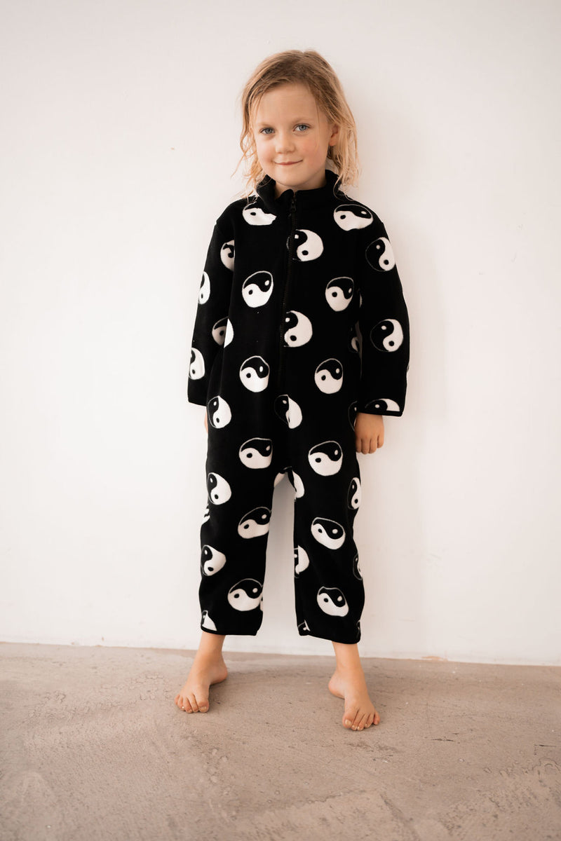 YIN YANG POLAR FLEECE KIDS ALL IN ONE