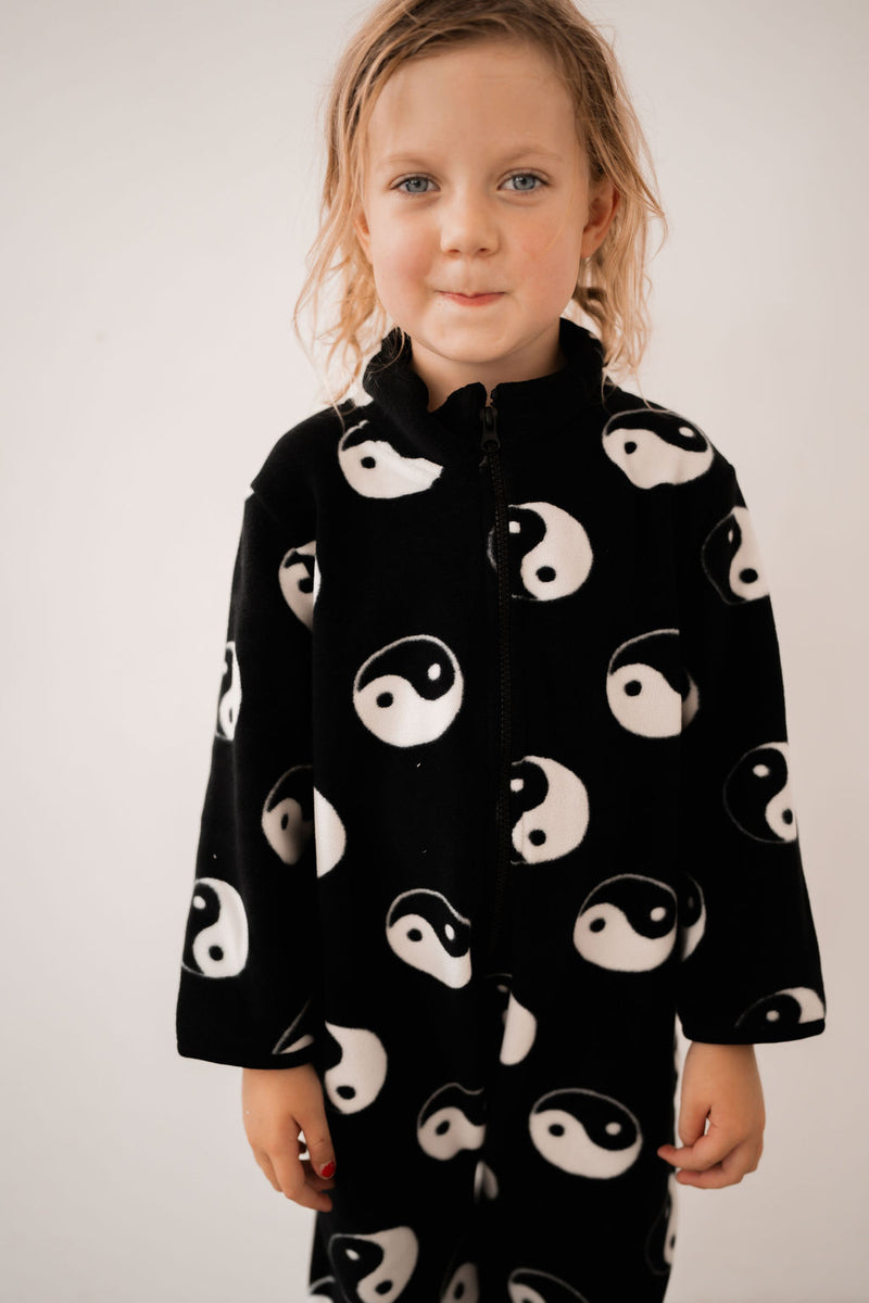 YIN YANG POLAR FLEECE KIDS ALL IN ONE