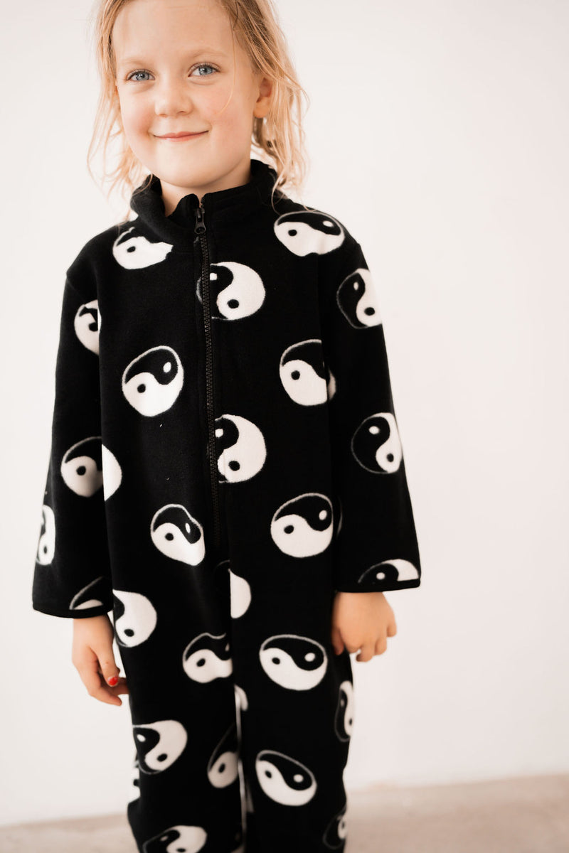 YIN YANG POLAR FLEECE KIDS ALL IN ONE